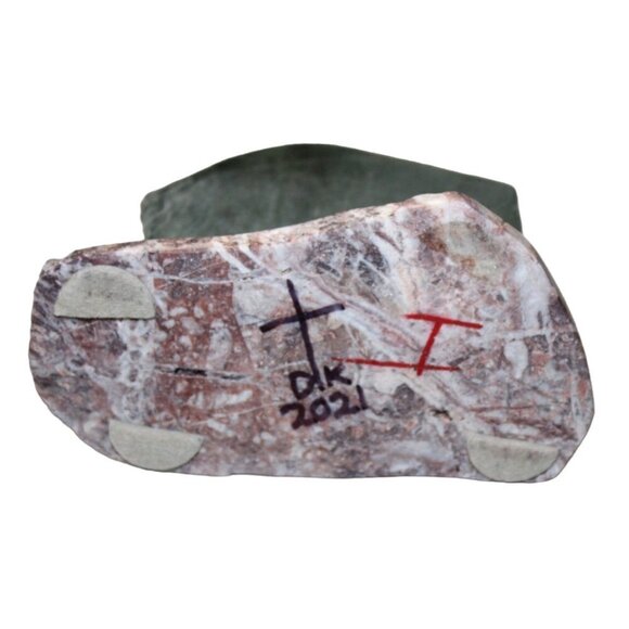 Hand made religious cross stones table decor sculpture agate, quartz, jasper - Picture 4 of 5